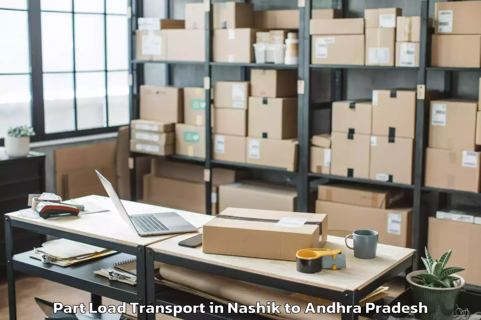 Book Nashik to Vadamalapeta Part Load Transport Online